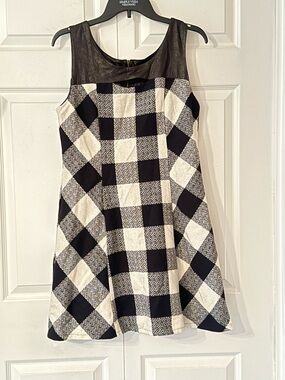 1960s Style Black and White Checkered Dress